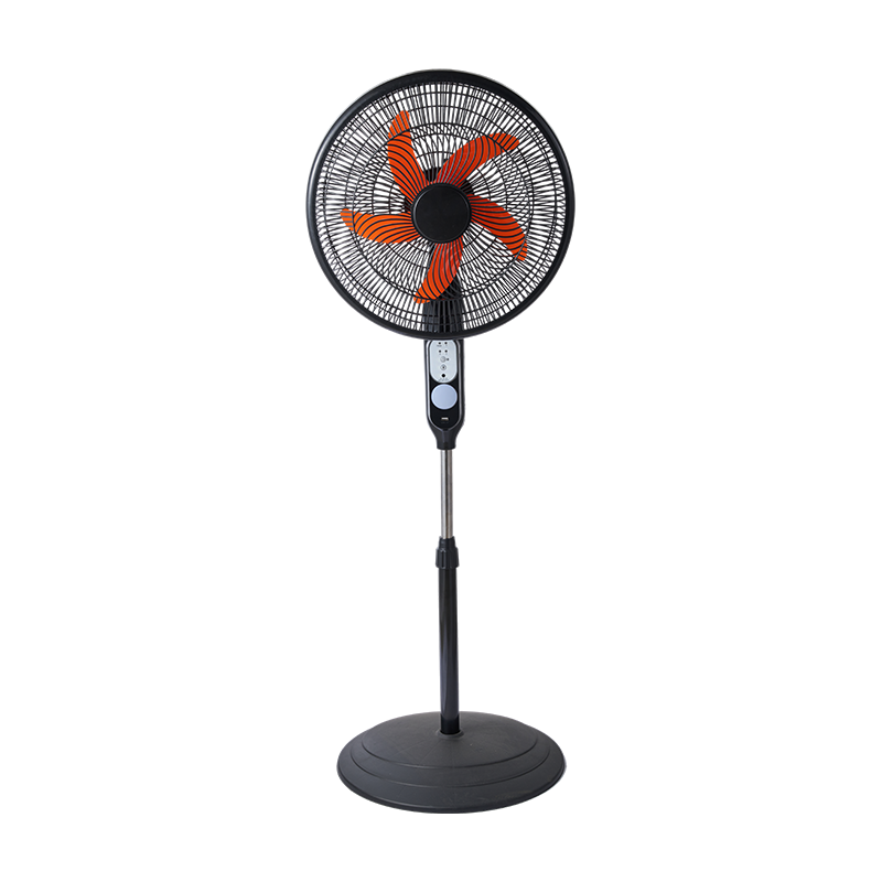 Ventilador solar FS-16R de 16 pulgadas con batería de litio y luz LED