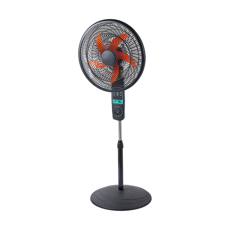 Ventilador solar doméstico FS-16M de 16 pulgadas con luz LED de batería de litio y altavoz Bluetooth